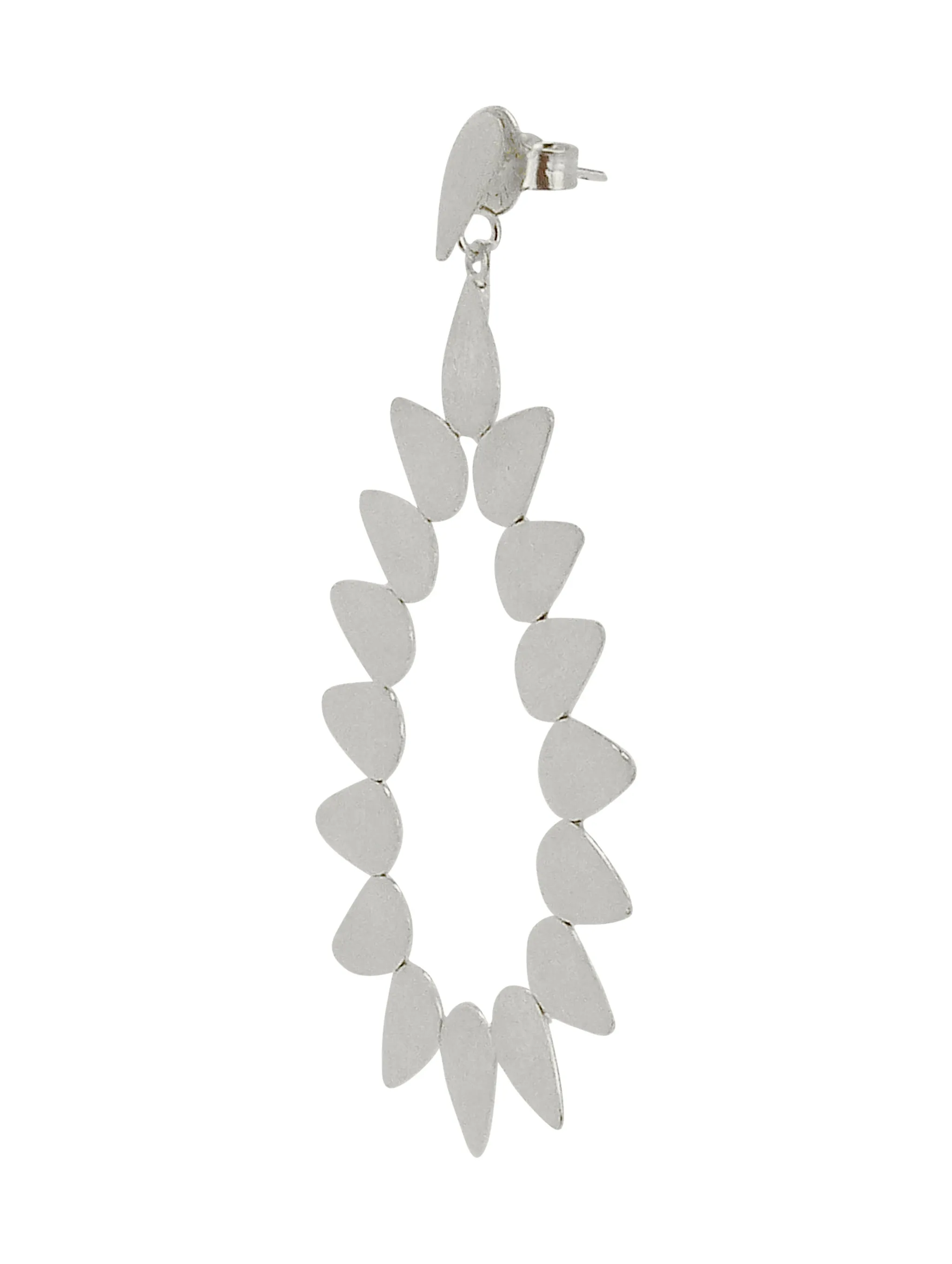 Sheila Fajl Livia Open Teardrop Statement Earrings in Silver Plated