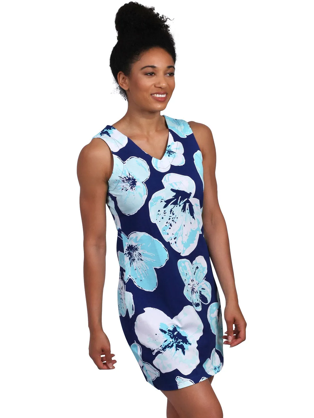 Sheila Shift Dress Aqua Blaze
