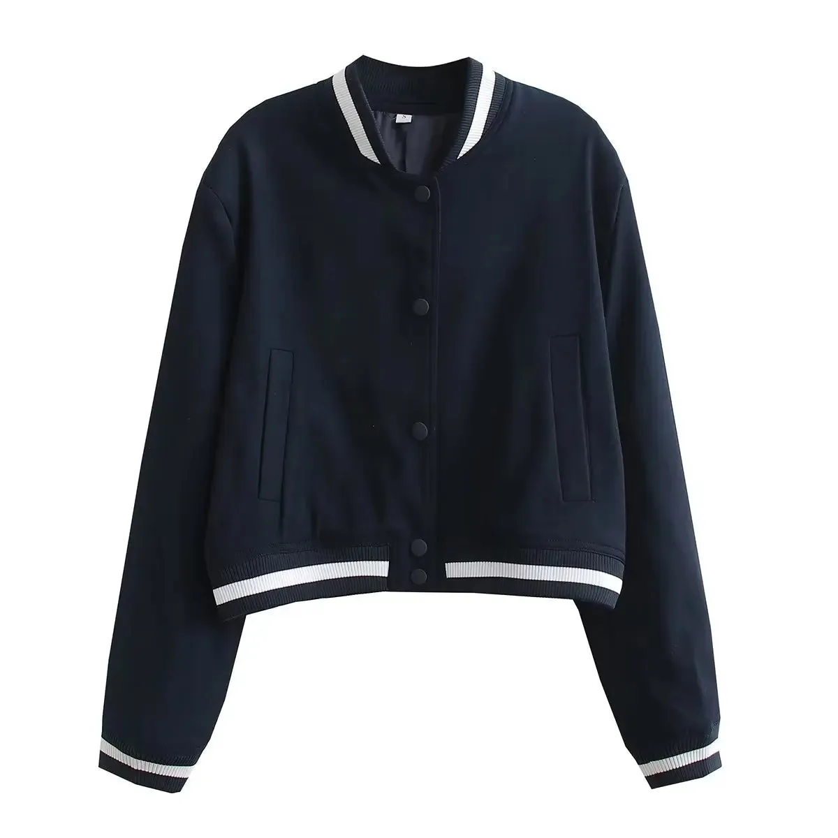 SLTNX TRAF Woman Bomber Jackets for Women 2023 Chic Coats Female Casual Single-breasted with Pockets Jacket New Outerwear Tops