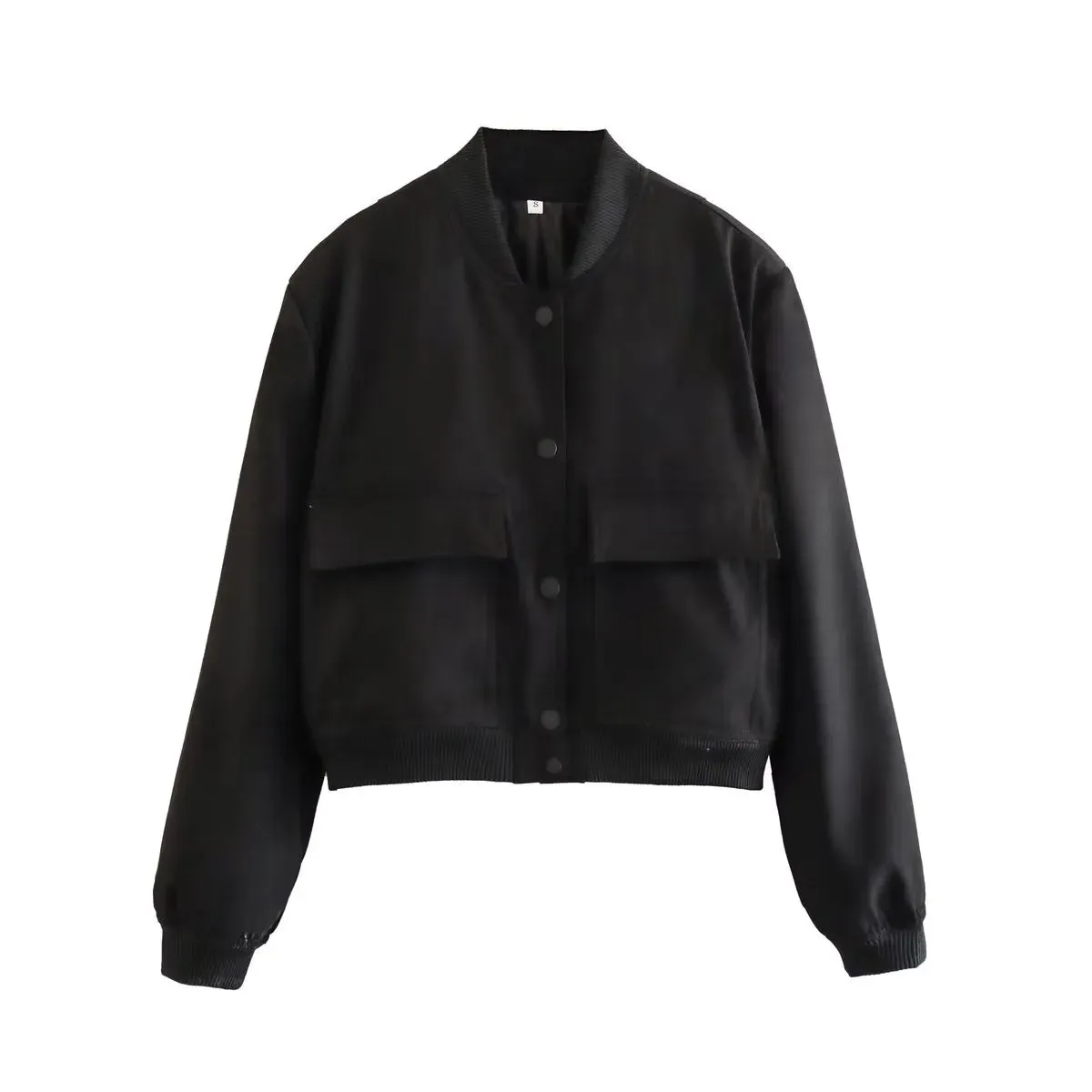 SLTNX TRAF Woman Bomber Jackets for Women 2023 Chic Coats Female Casual Single-breasted with Pockets Jacket New Outerwear Tops