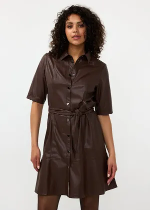 Soya Concept Leather Shirt Dress