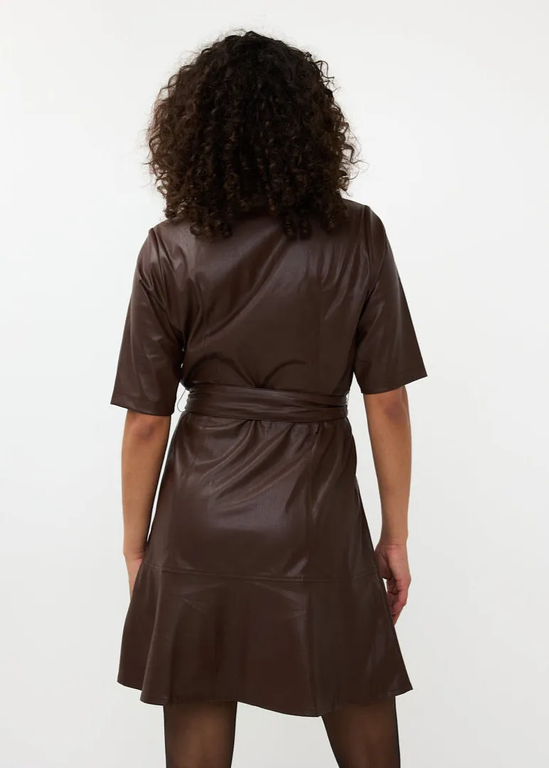 Soya Concept Leather Shirt Dress
