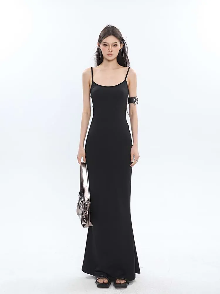 Spaghetti Strap Slip On Maxi Dress