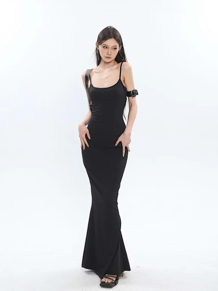 Spaghetti Strap Slip On Maxi Dress