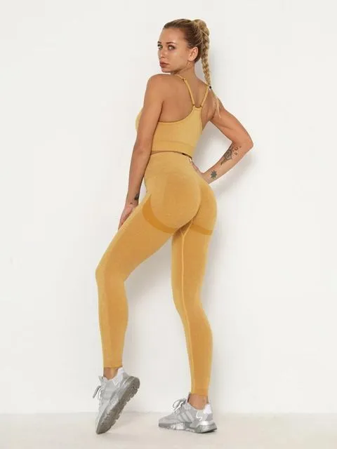 Sports Bra/Crop Top   Leggings Set
