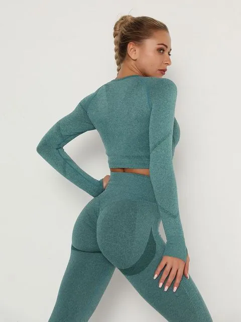Sports Bra/Crop Top   Leggings Set