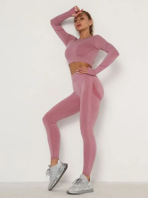 Sports Bra/Crop Top   Leggings Set