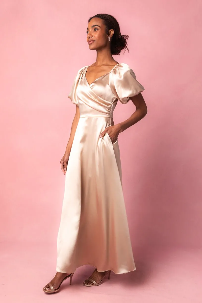 Tessie Dress in Champagne - FINAL SALE