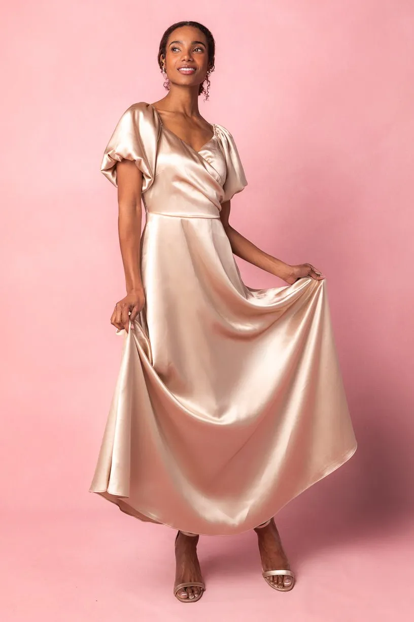 Tessie Dress in Champagne - FINAL SALE