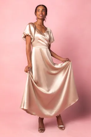 Tessie Dress in Champagne - FINAL SALE