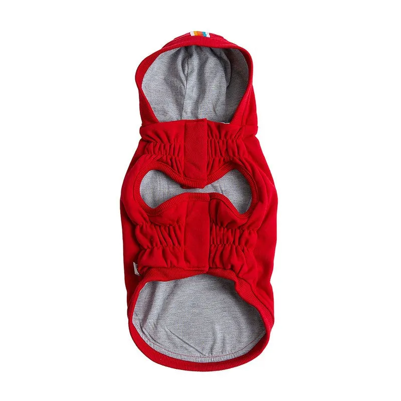 Urban Hoodie - Red: Stylish Comfort for Cool Dogs