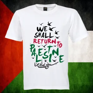 White Blozty Falasteniah shirt (Sanarji'o yawmn ila hayina)